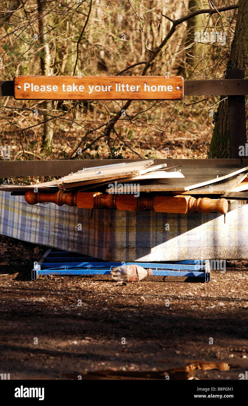 Take your litter home Stock Photo