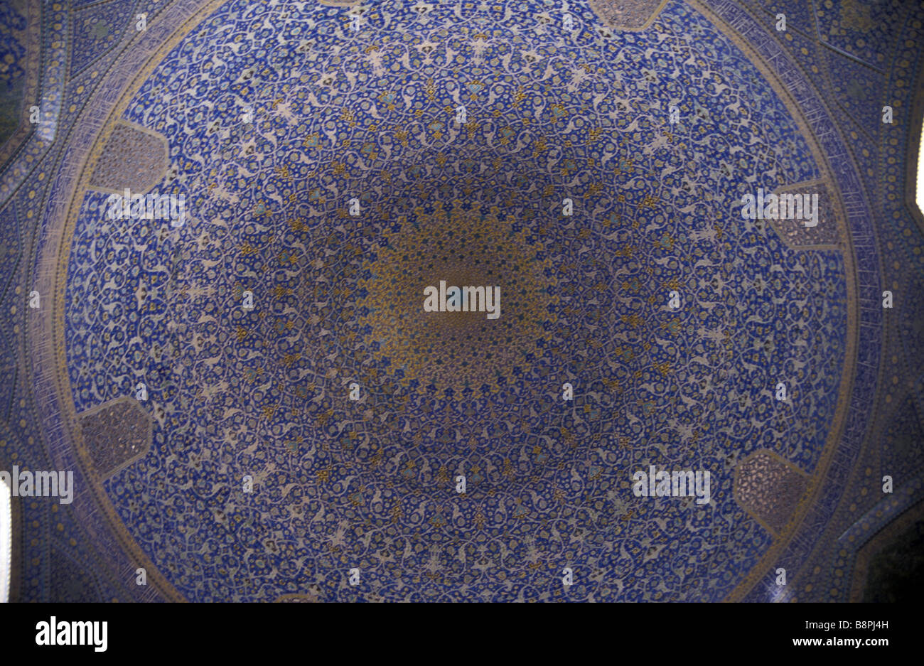Masjid e Imam interior of main dome Isfahan Iran Stock Photo