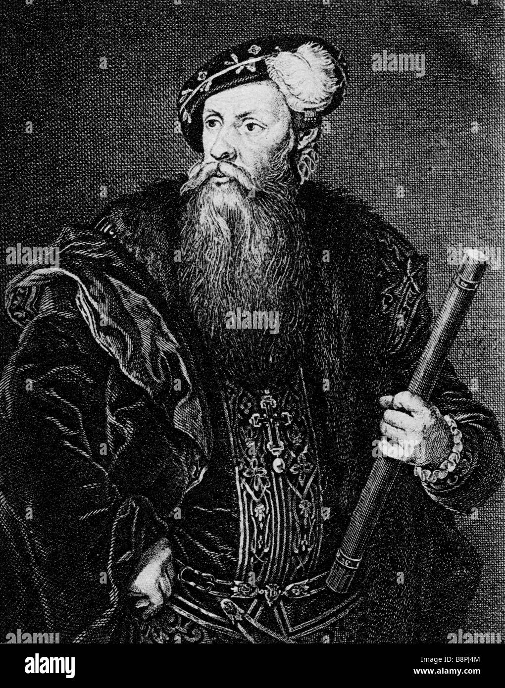 Gustav I (Gustav Vasa) king of Sweden 1523-1560 vintage book illustration Stock Photo