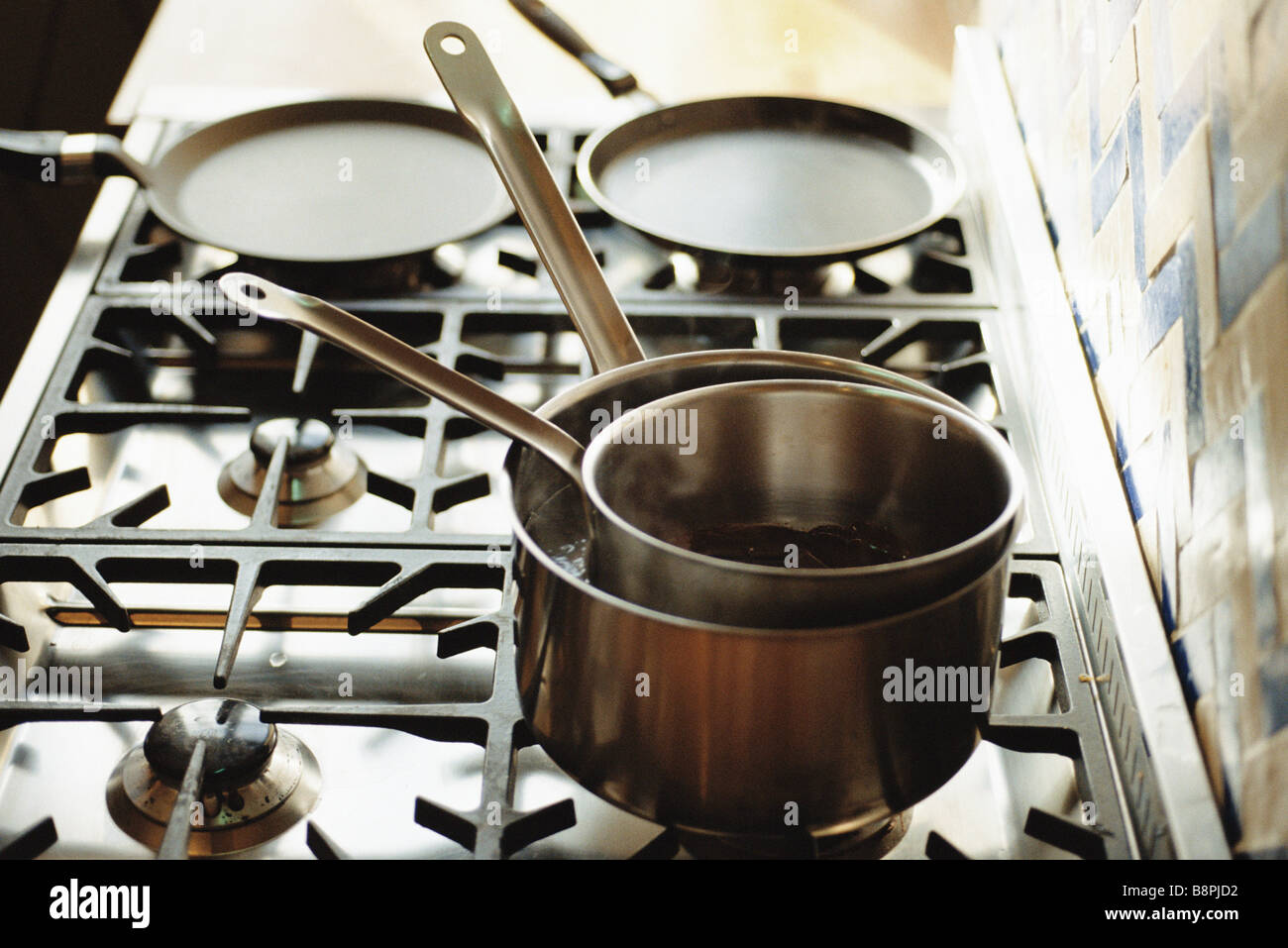 Double boiler Stock Photo