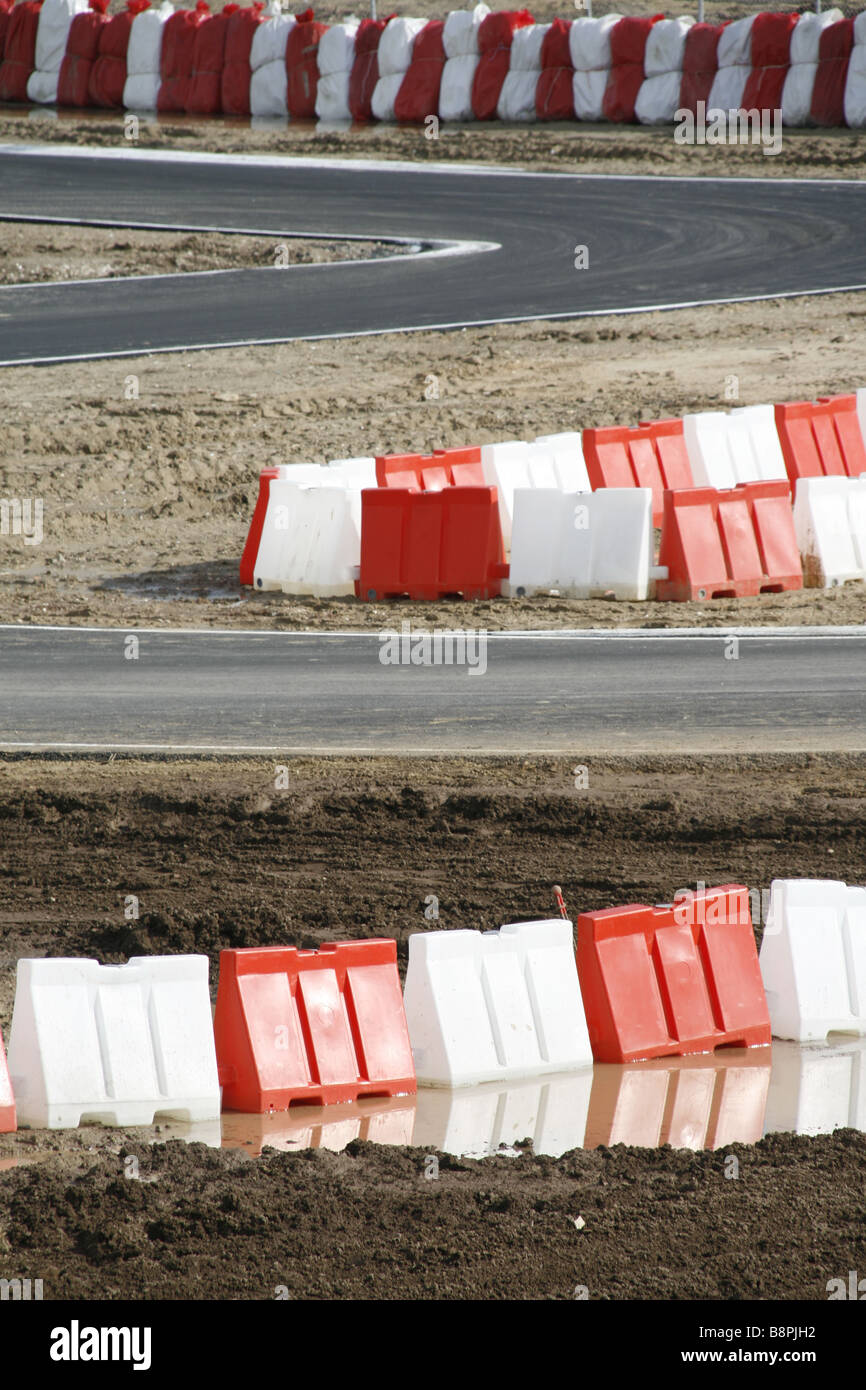 empty motor racing track outdoors Stock Photo