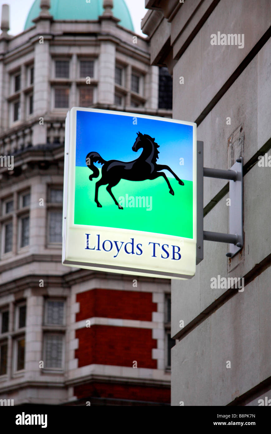 A sign above the Lloyd's TSB branch, Southampton Row, London. Feb 2009 Stock Photo