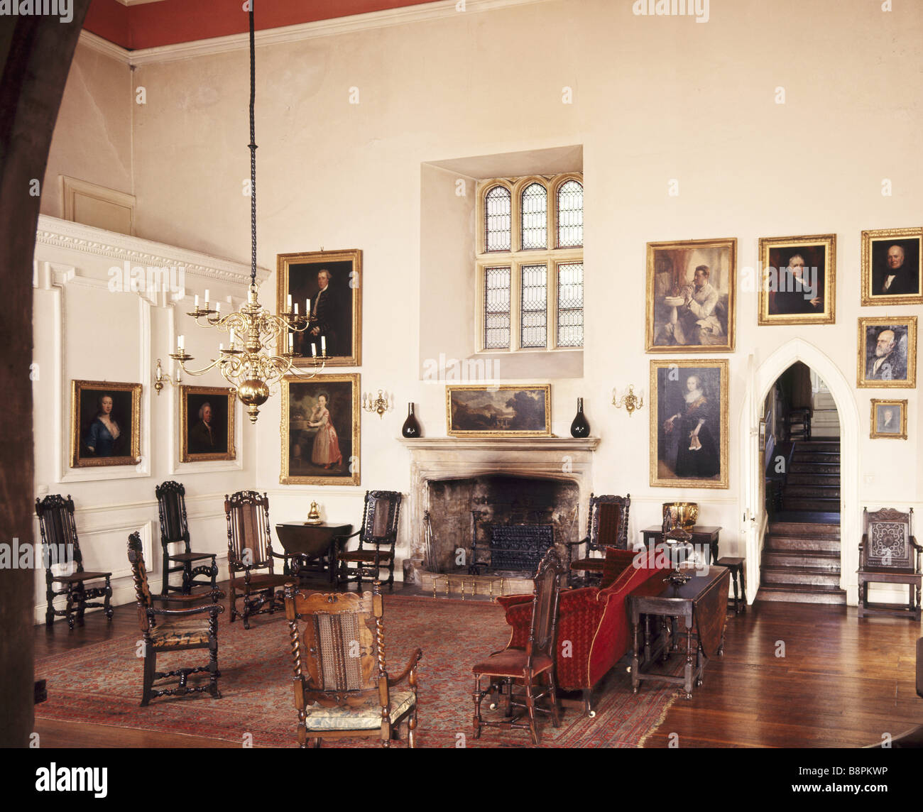 View of the Great Hall North side at Clevedon Court Stock Photo - Alamy