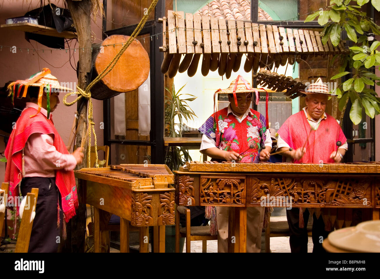 Chiapaneco Marimba Players in San Cristobal de las Casas Chiapas Mexico