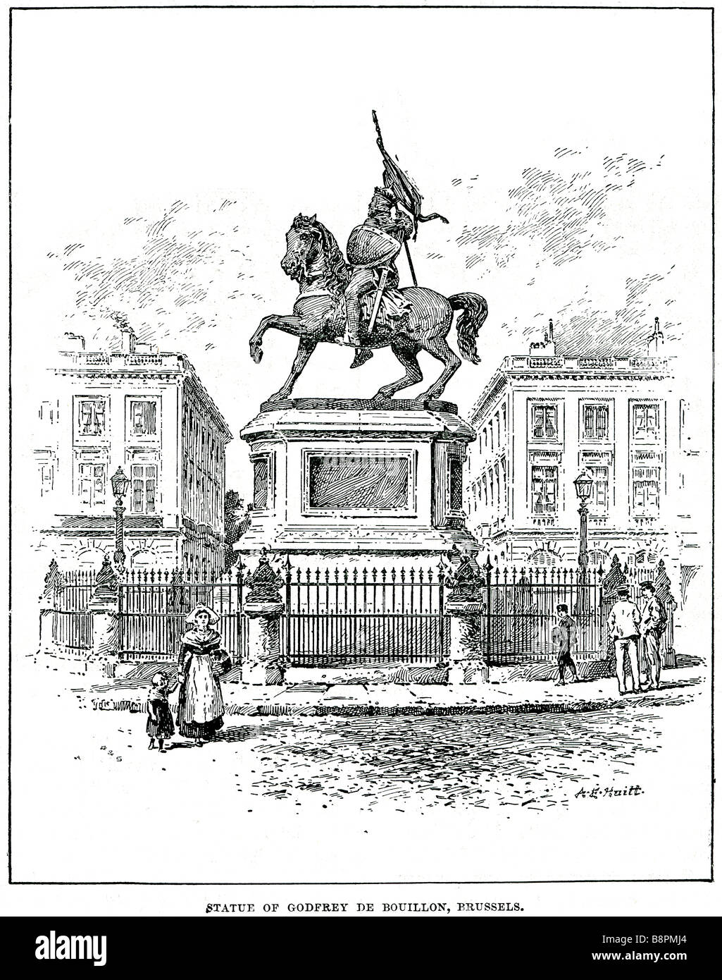 statue of godfrey de bouillon brussels Godfrey of Bouillon (c. 1060