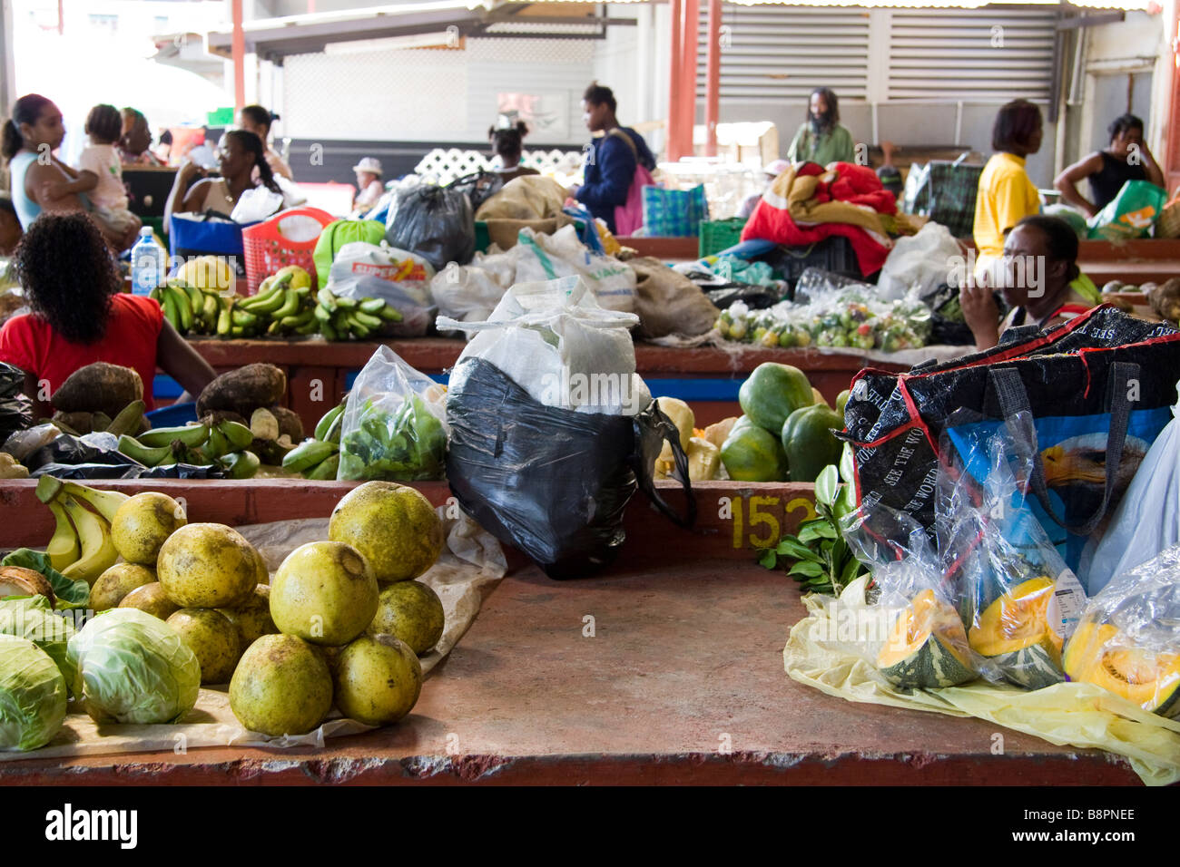 Castries local market, Castries, St. Lucia Stock Photo