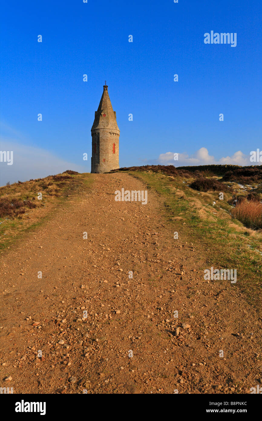 Hartshead Pike near Ashton-under-Lyne, Tameside, Greater Manchester, Lancashire, England, UK. Stock Photo