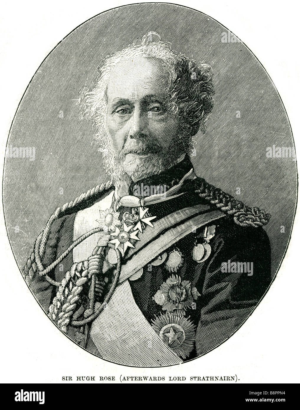 Field Marshal Hugh Henry Rose 1st Baron Strathnairn 1801 1885 British Army commissioner brigadier-general Stock Photo