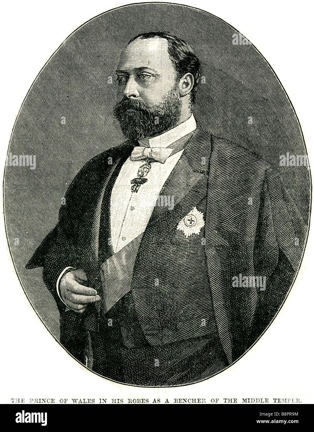 prince wales Edward VII 1841 1910 king United Kingdom British Dominions Emperor India robes bencher middle temple Stock Photo