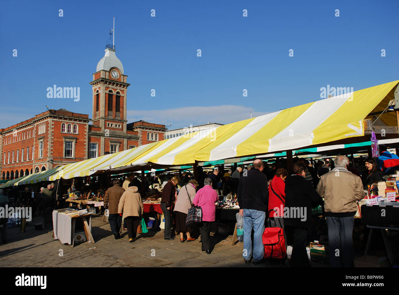 Chesterfield Market and Hall Derbyshire England Stock Photo Alamy