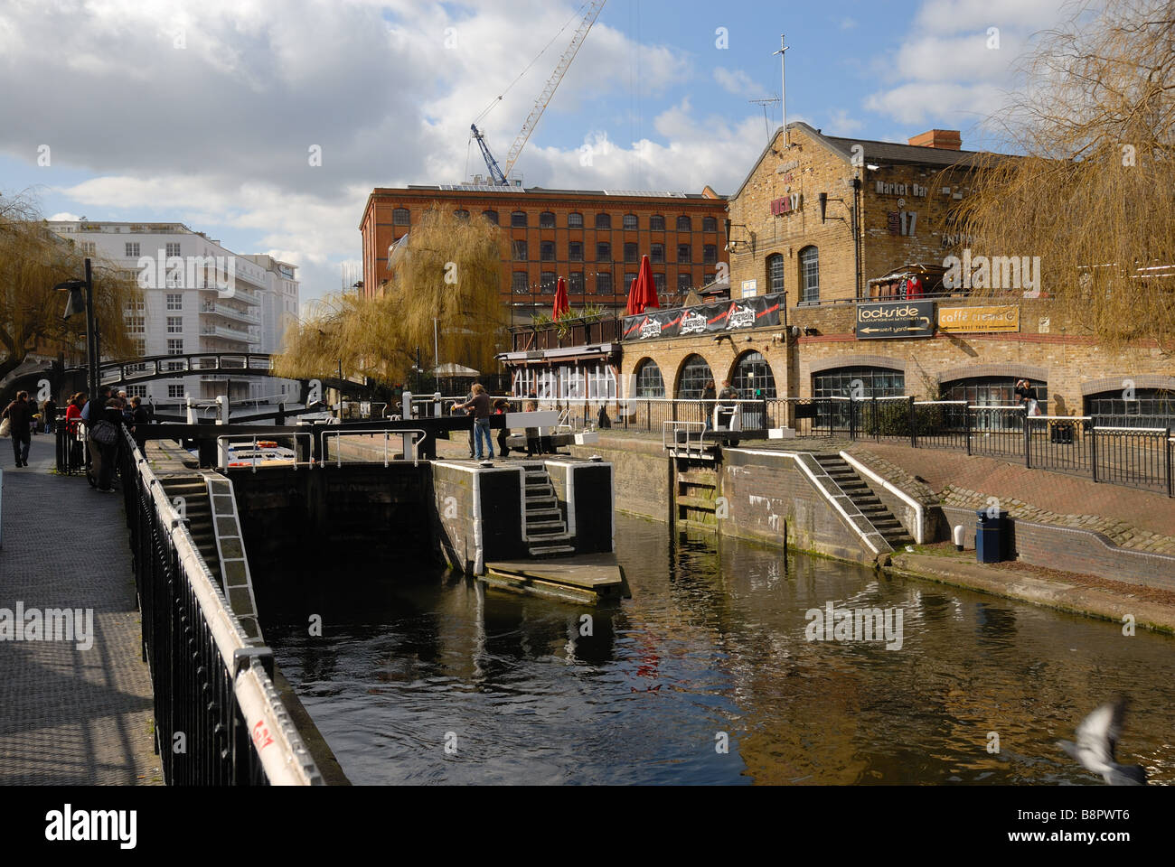 Canal Locks at Camden Town London Stock Photo