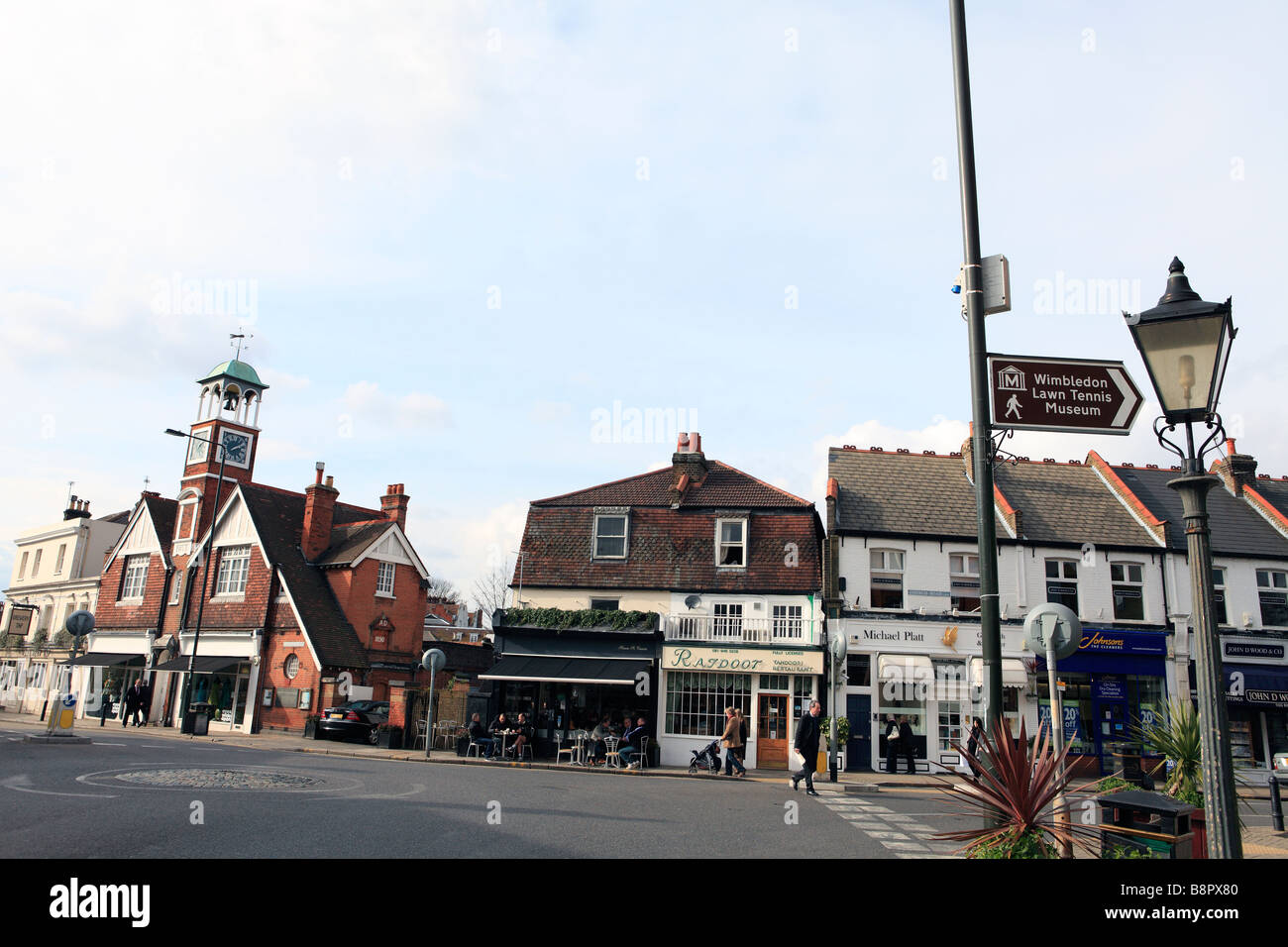united kingdom south west london wimbledon village the old fire station clock tower in the high street Stock Photo
