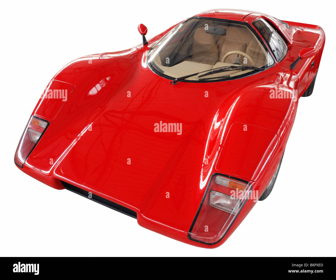 The red sport car isolated over white with clipping path Stock Photo