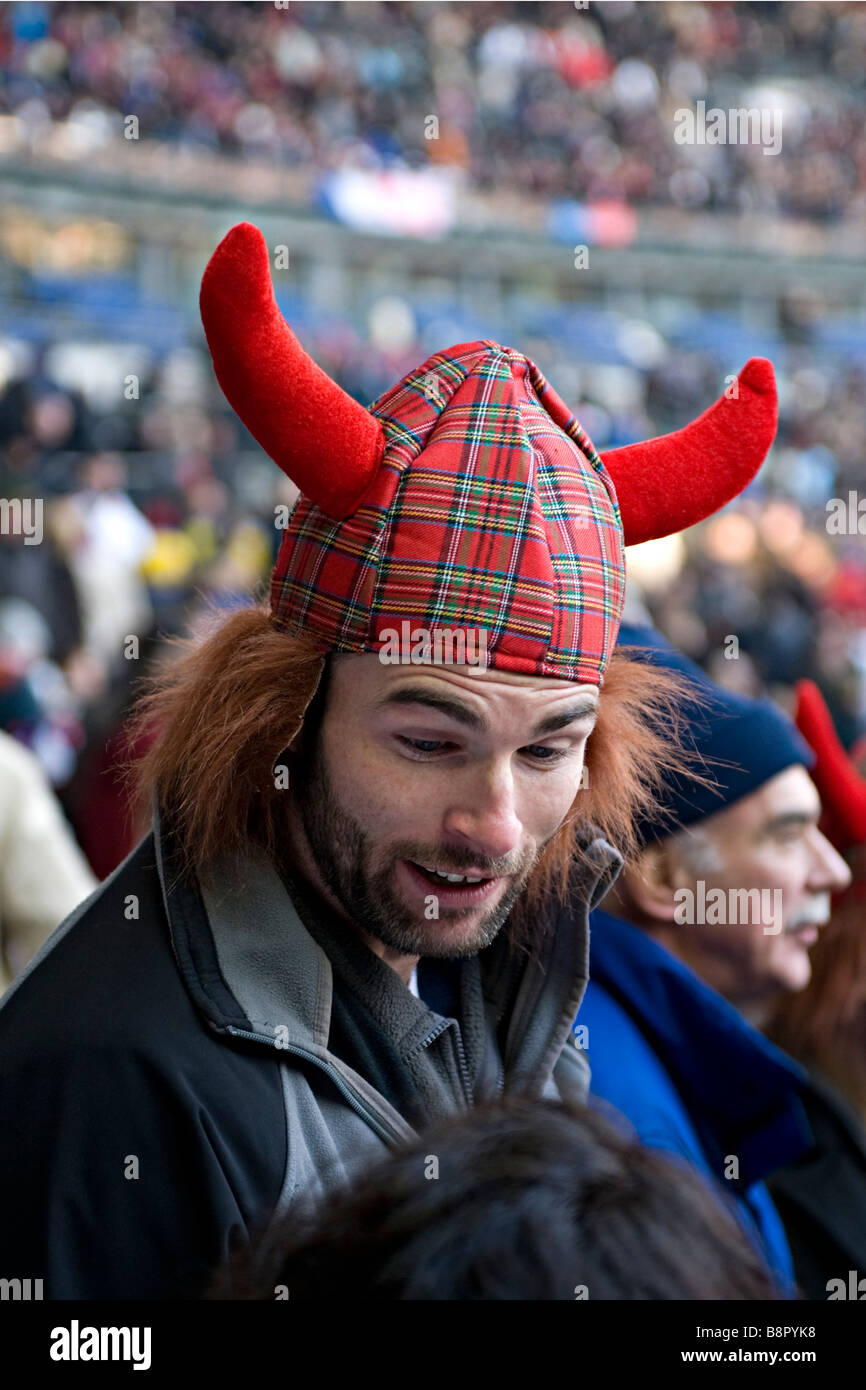 Scottish Rugby Supporter Stock Photo