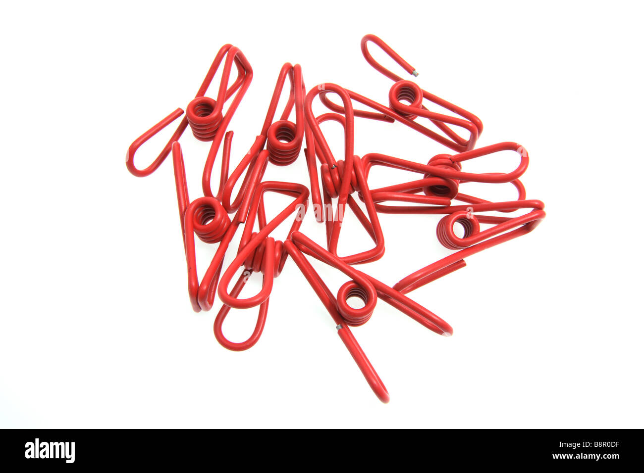 Metal Clothes Pegs Stock Photo Alamy