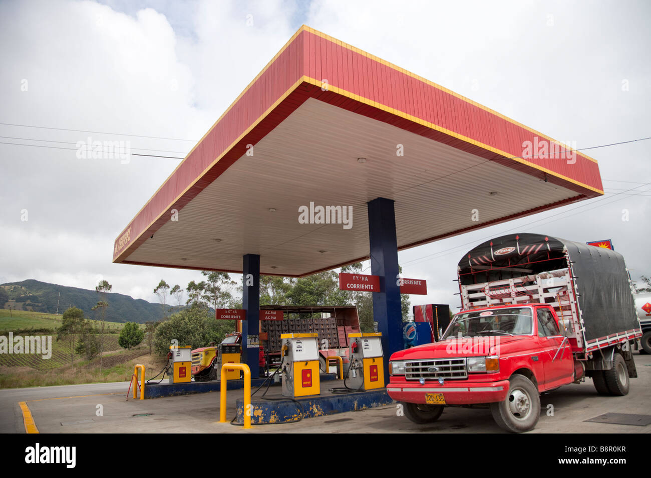 Near Gas Station >> Terpel Gas Station Near Bogota Colombia With Red Pick Up Truck Near Gas Station >> Terpel Gas Station Near Bogota Colombia With Red Pick Up Truck