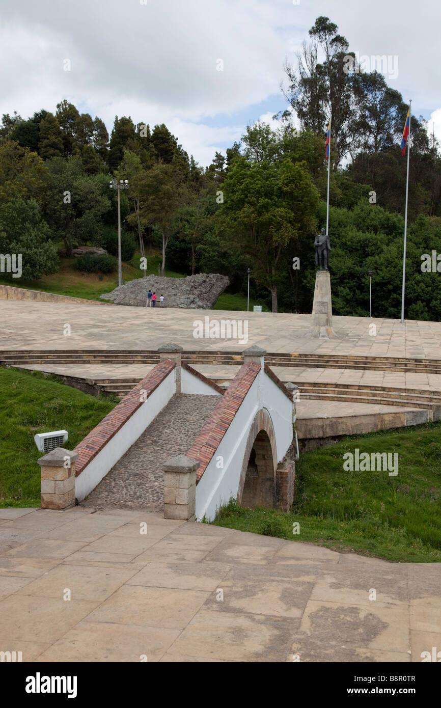 Historic Puente de Boyaca, site of battle that led to independence for Colombia Stock Photo