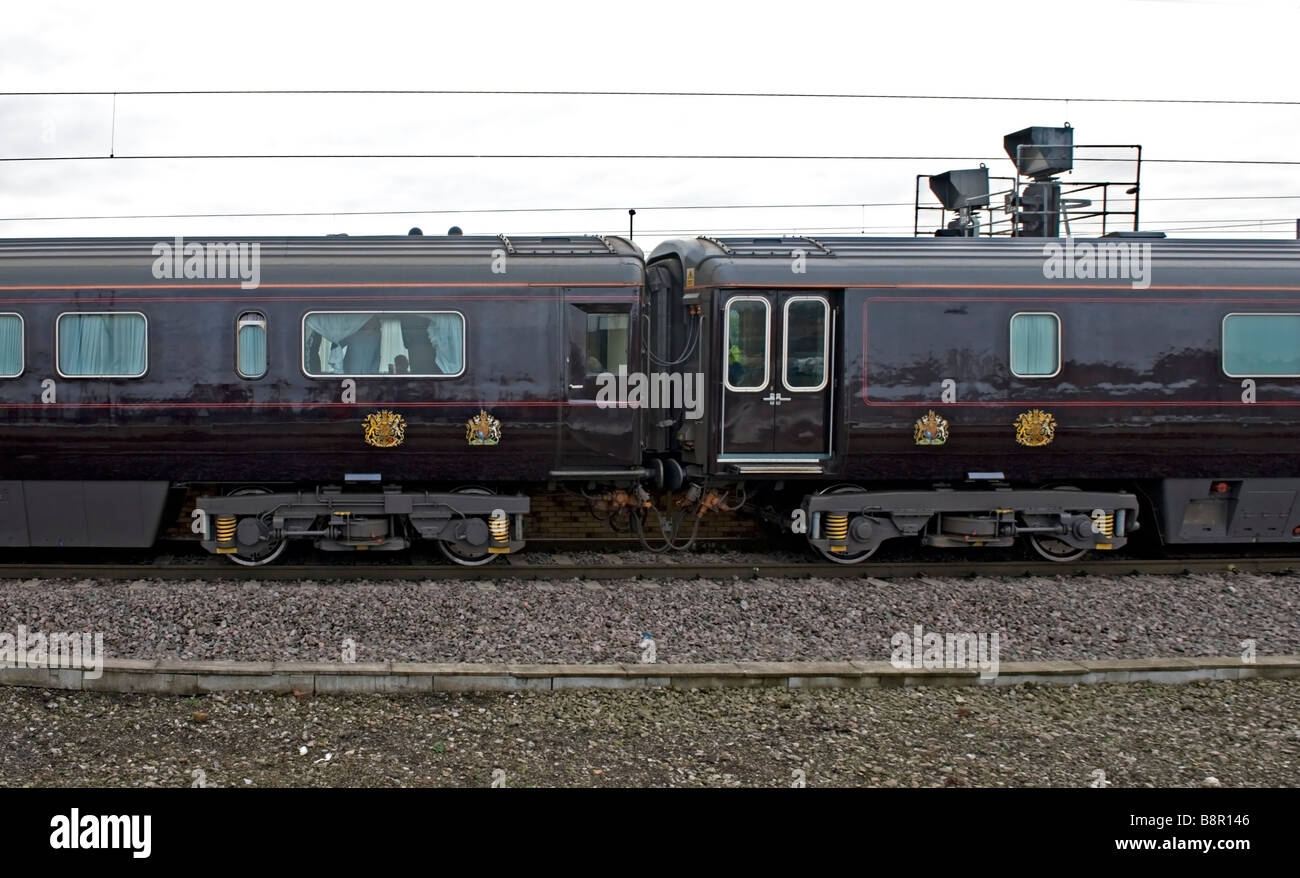 Carriages from The Royal Train at York Railway Station Stock Photo