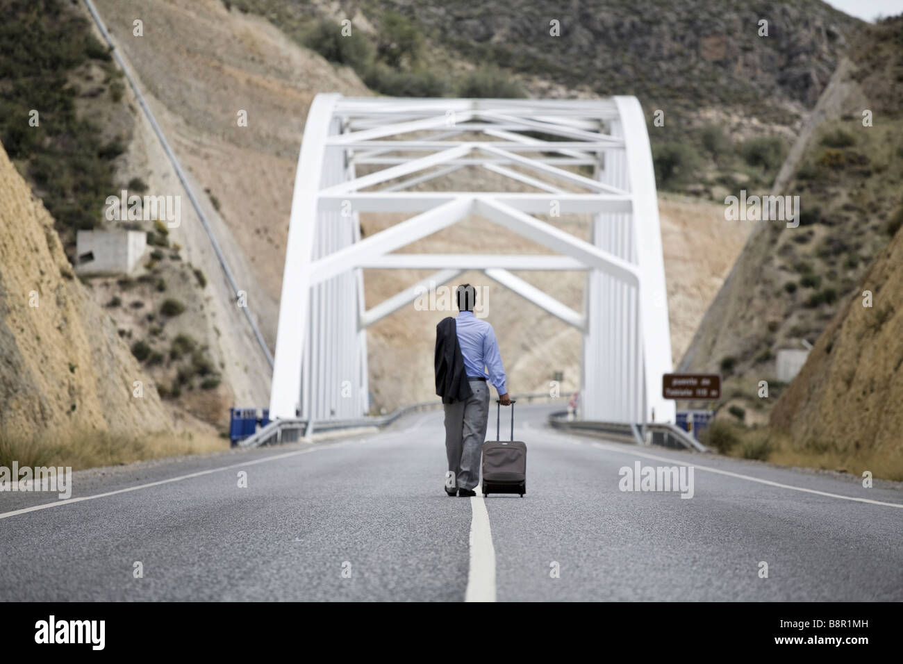 Man walks alone along deserted hi-res stock photography and images - Alamy