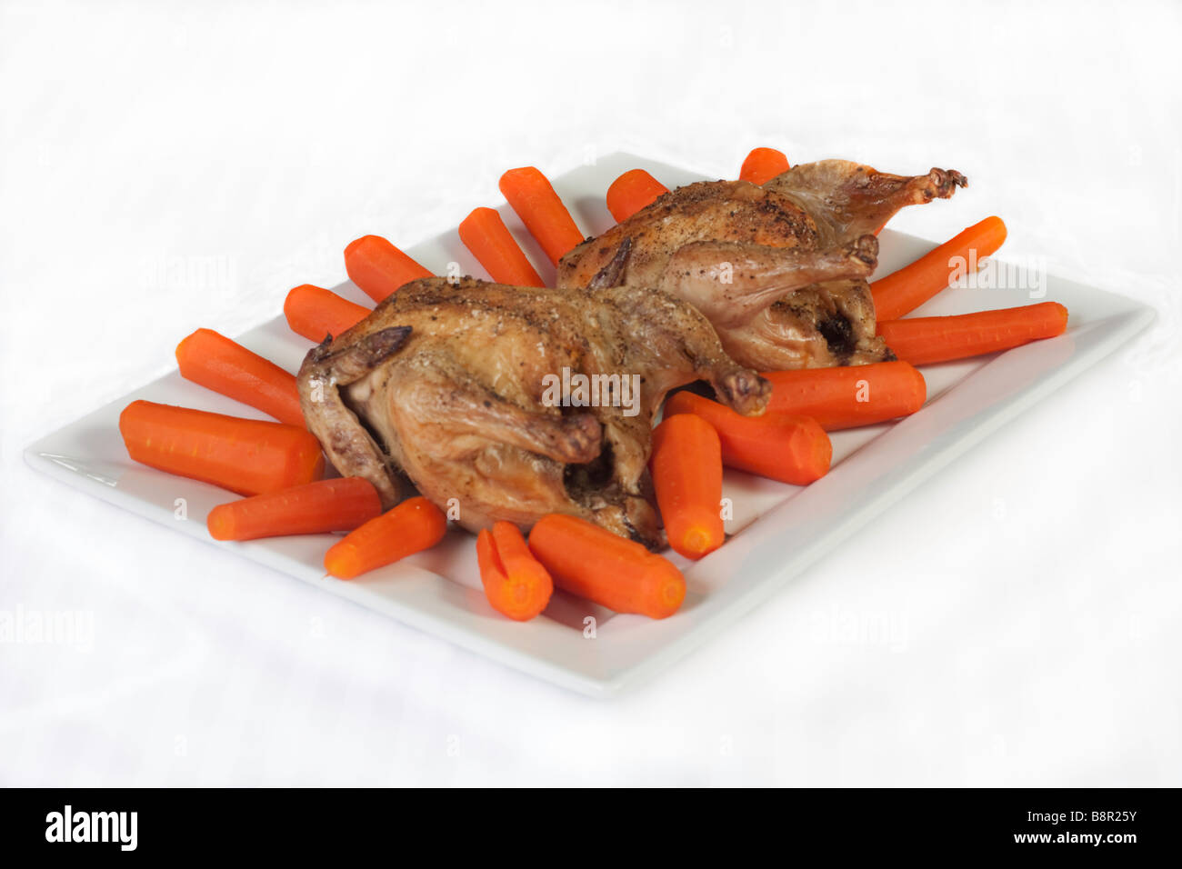 Photo of oven roasted cornish game hens Stock Photo