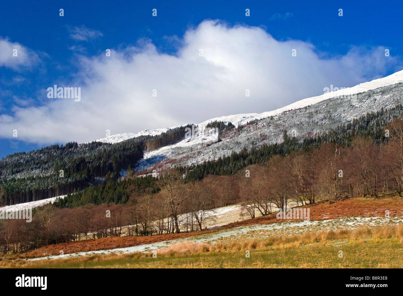 Sunny winter day, near North Ballachulish, Highlands, Scotland Stock Photo