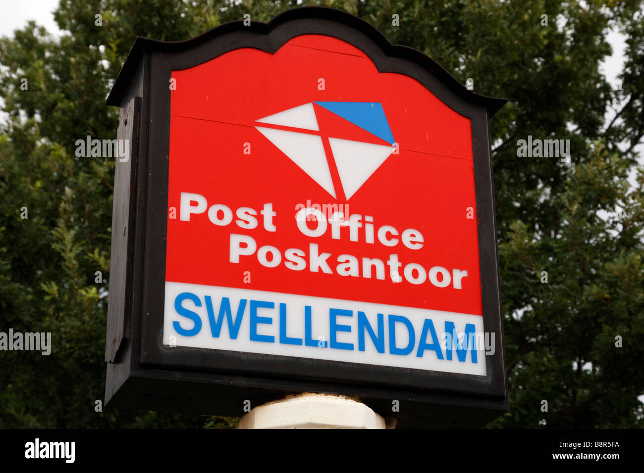 post office sign voortrek street swellendam south africa Stock Photo