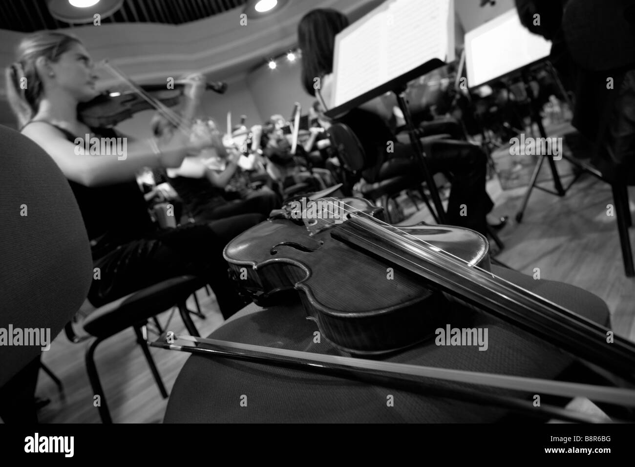 Orchestra, Music, Sound, Instruments, Violin Stock Photo
