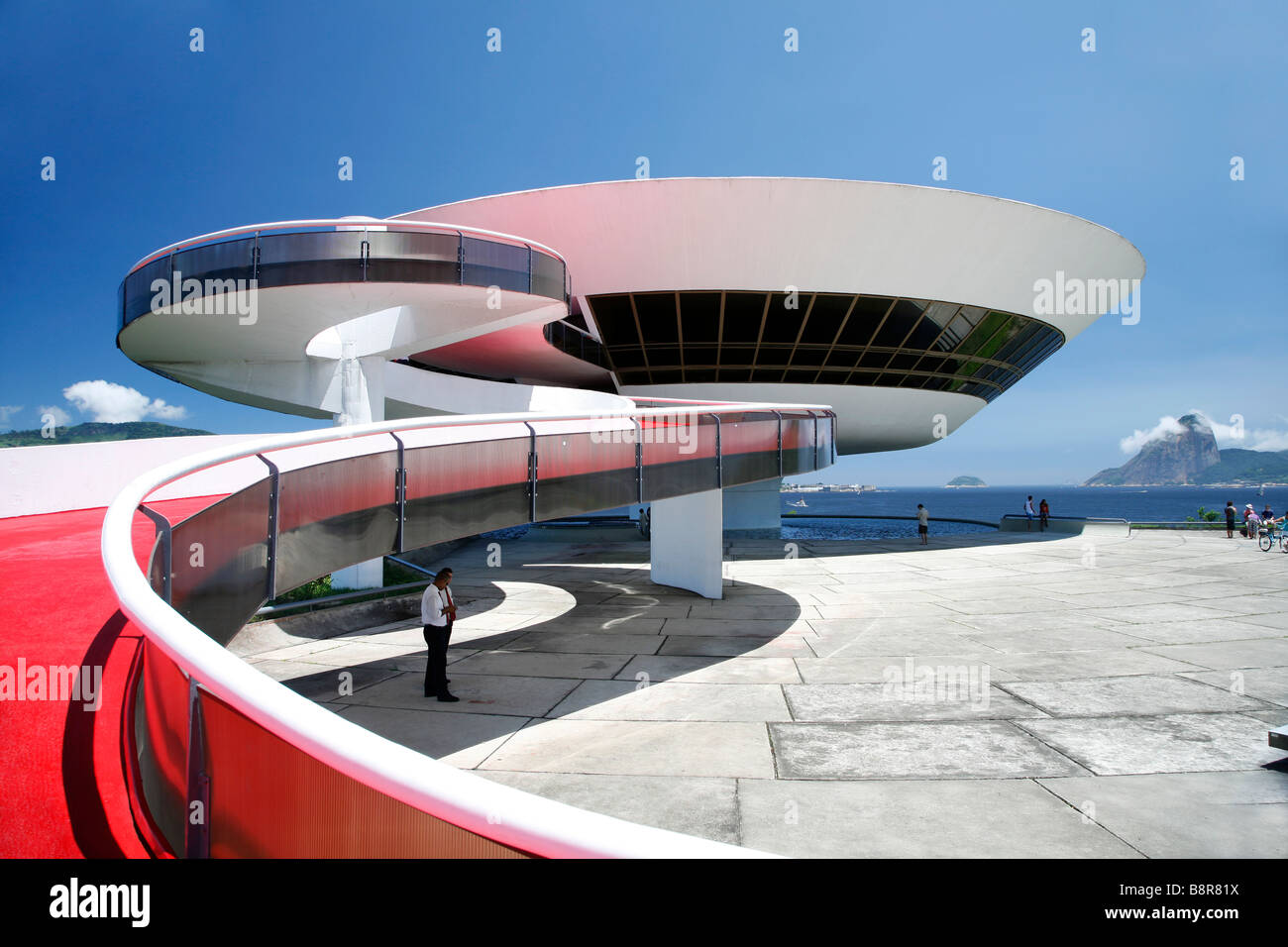Oscar Niemeyer's Niterói Contemporary Art Museum (Museu de Arte Contemporânea de Niterói — MAC) Stock Photo