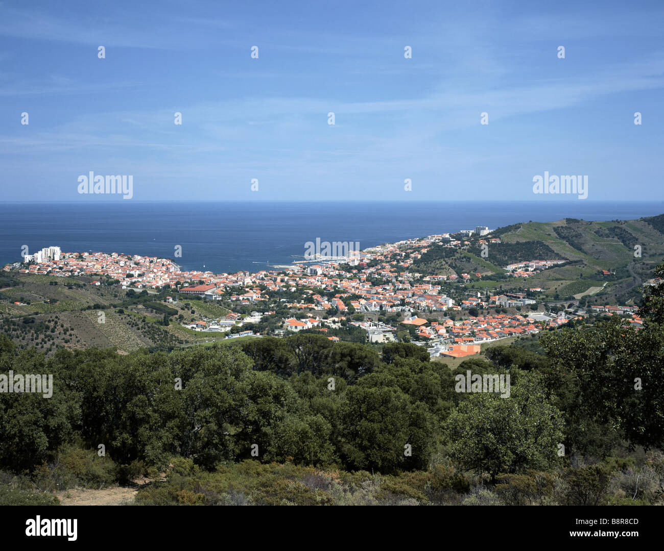 Cte Vermeille at the border between France and Spain, France Stock Photo