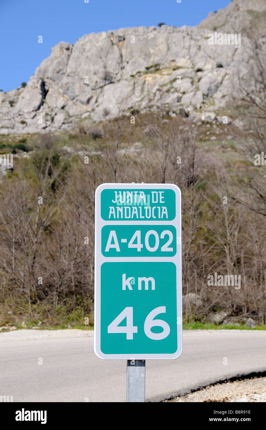 Spain highway sign hires stock photography and images Alamy