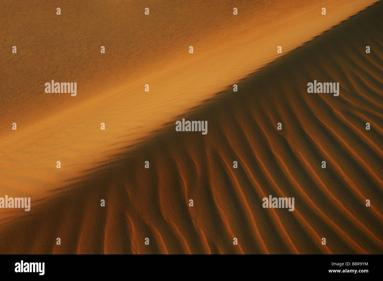 dunes with ripple marks, Egypt, White Desert National Park Stock Photo