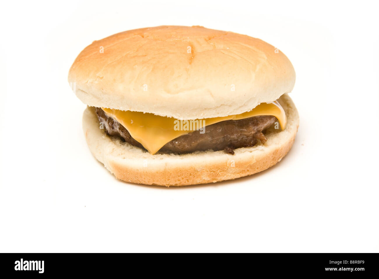 Cheeseburger isolated on a white studio background Stock Photo