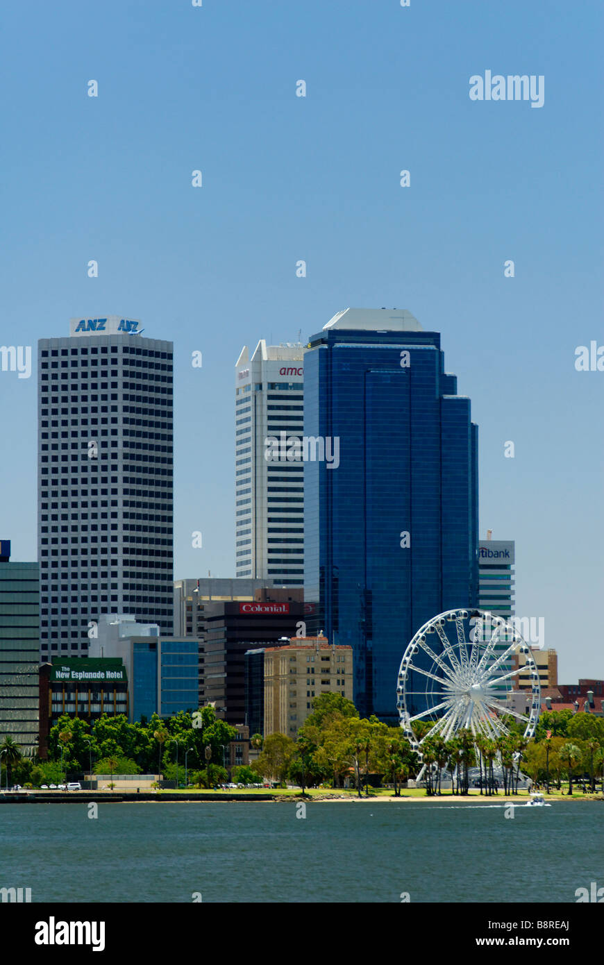 Perth Western Australia CBD and waterfront Stock Photo Alamy