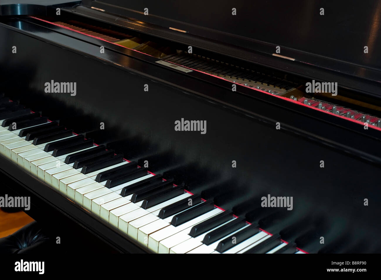 Black Grand Piano Stock Photo