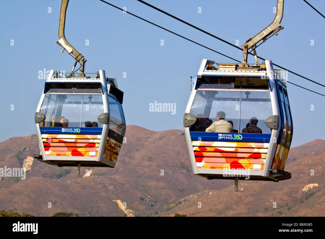 Skyrail 360 Cable Car to Ngong Ping Lantau Island Stock Photo