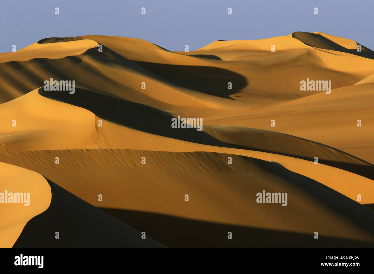 dunes in the White desert in evening light, Egypt, White Desert ...