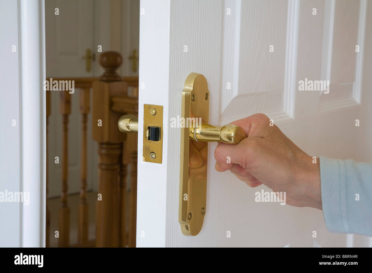 Someone Opening A Door Stock Photos Someone Opening A Door