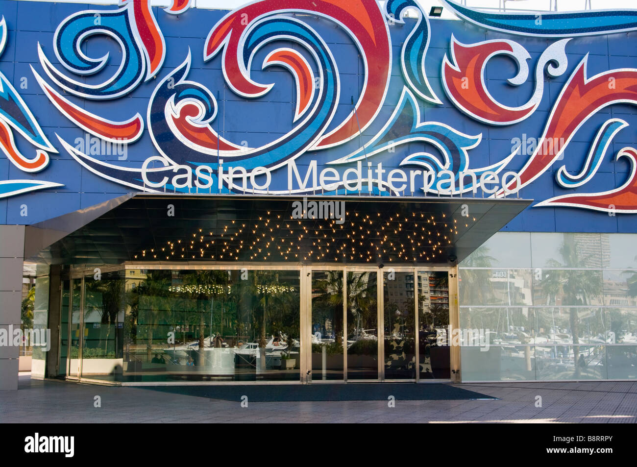 Entrance To The Casino Mediterraneo Alicante Spain Stock Photo