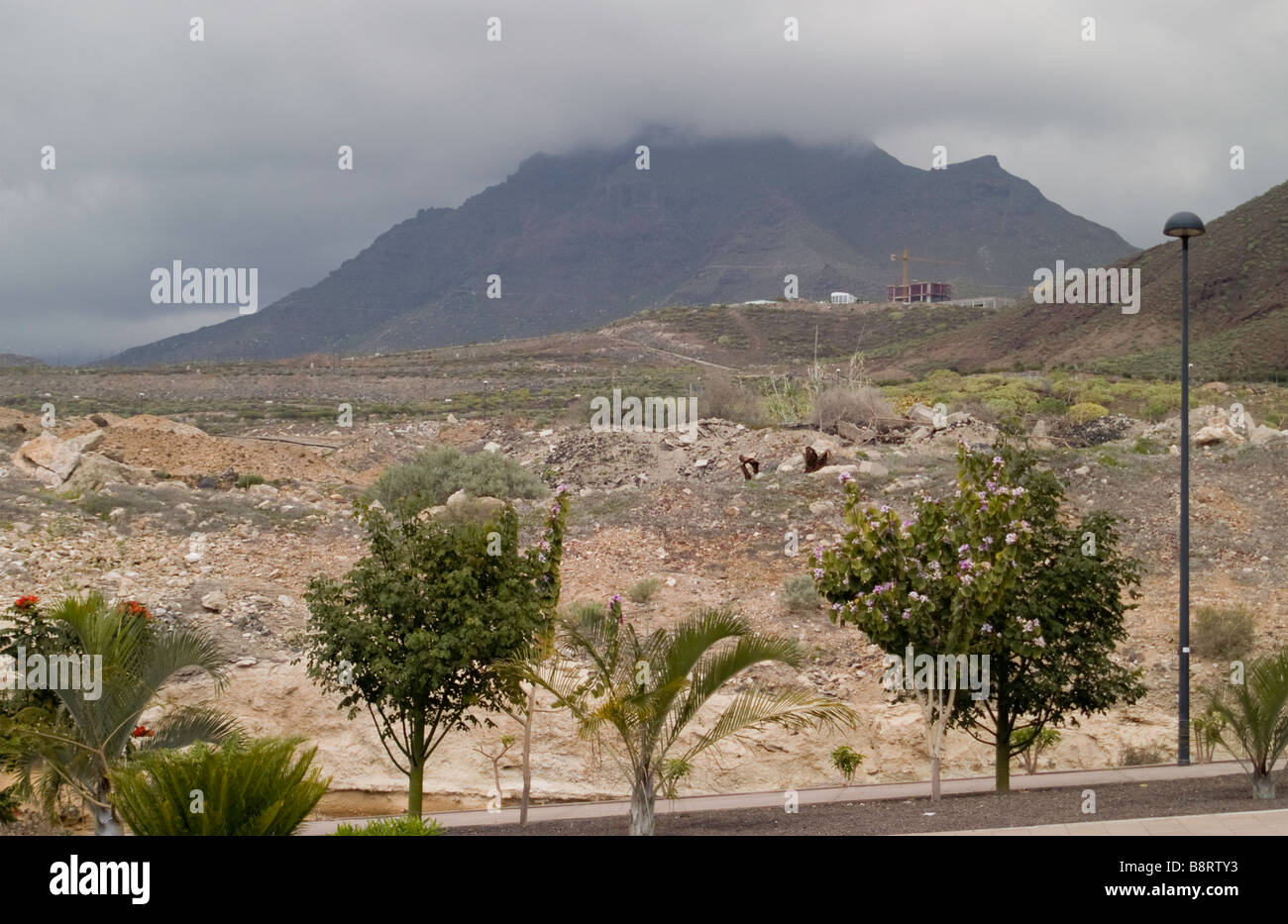 los christanos hills and construction Stock Photo