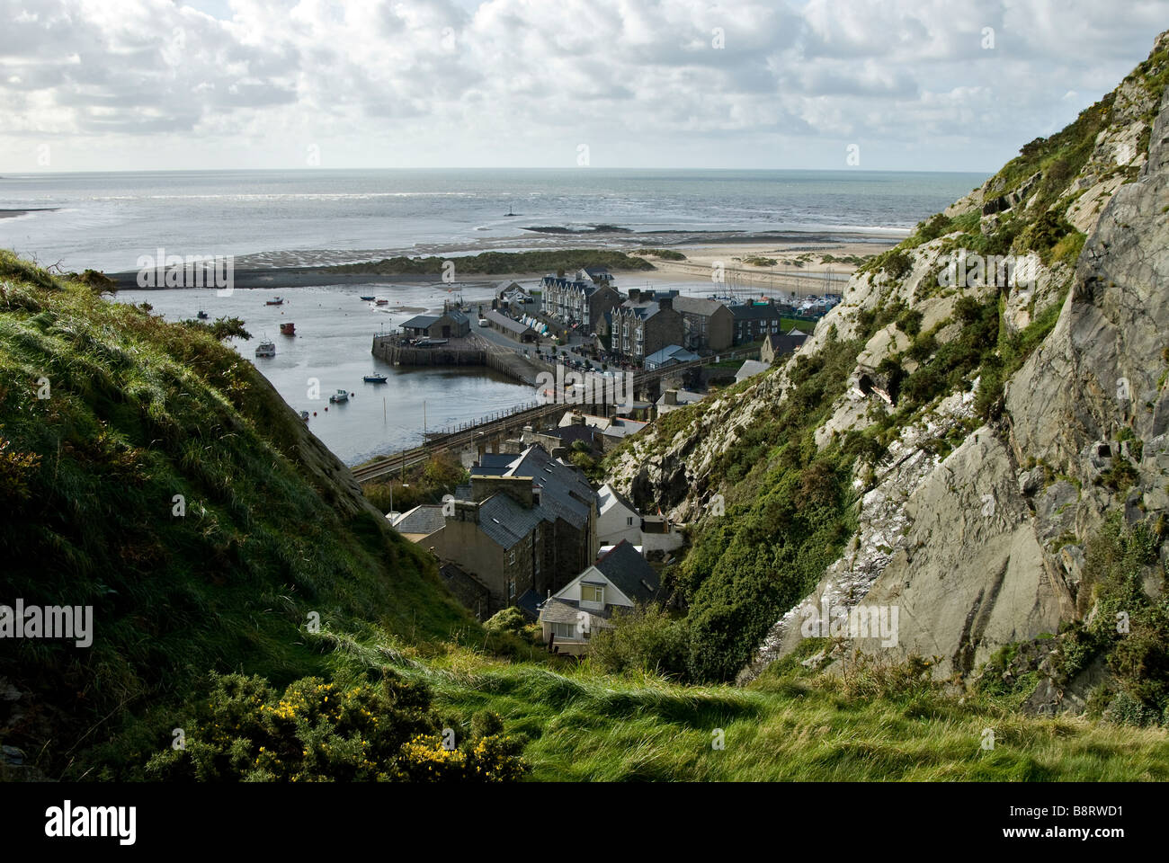Barmouth harbour and seafront, Gwynedd, Wales, UK. Stock Photo