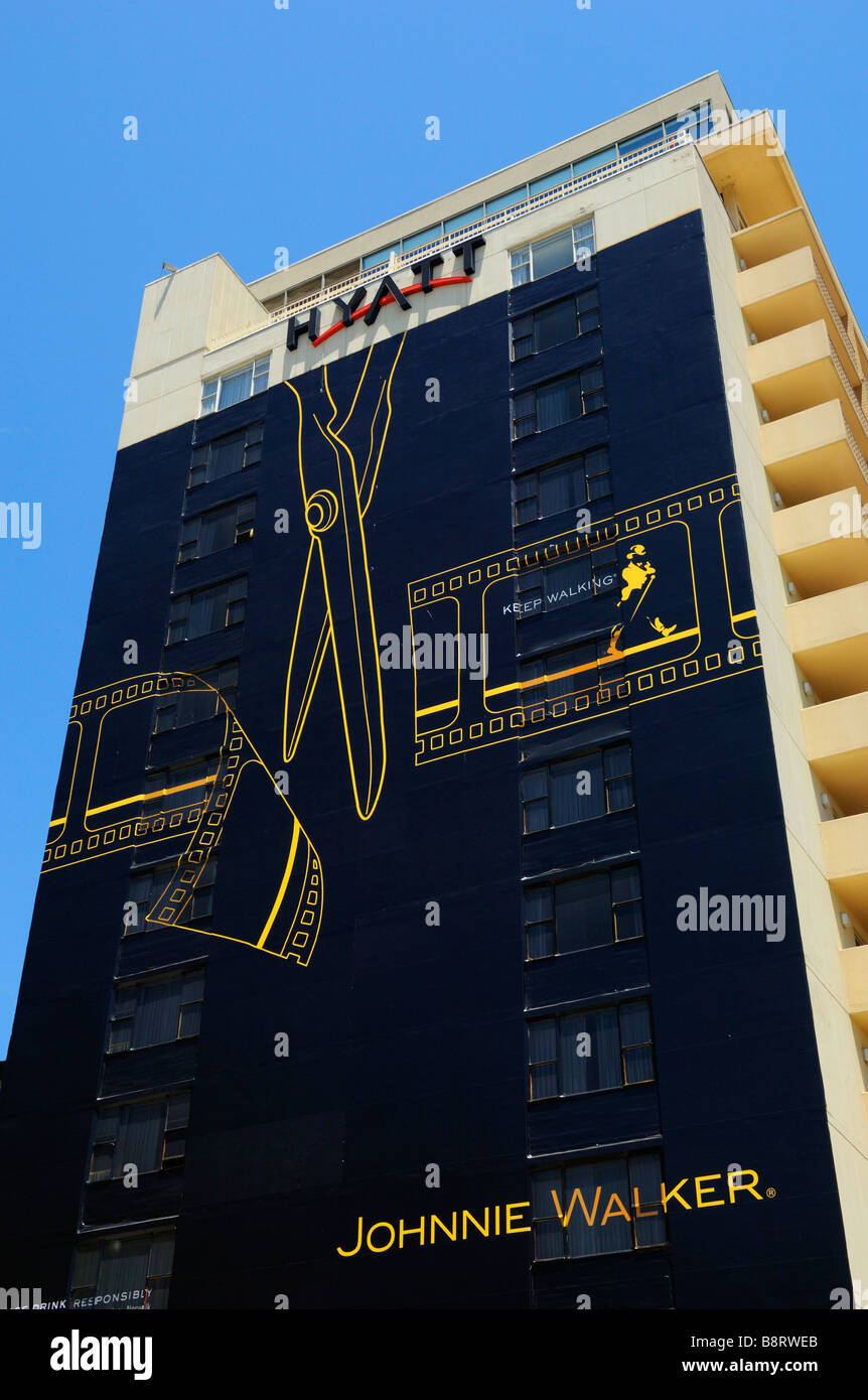 An oversized billboard at the Hyatt Andaz on Sunset Blvd, Hollywood CA