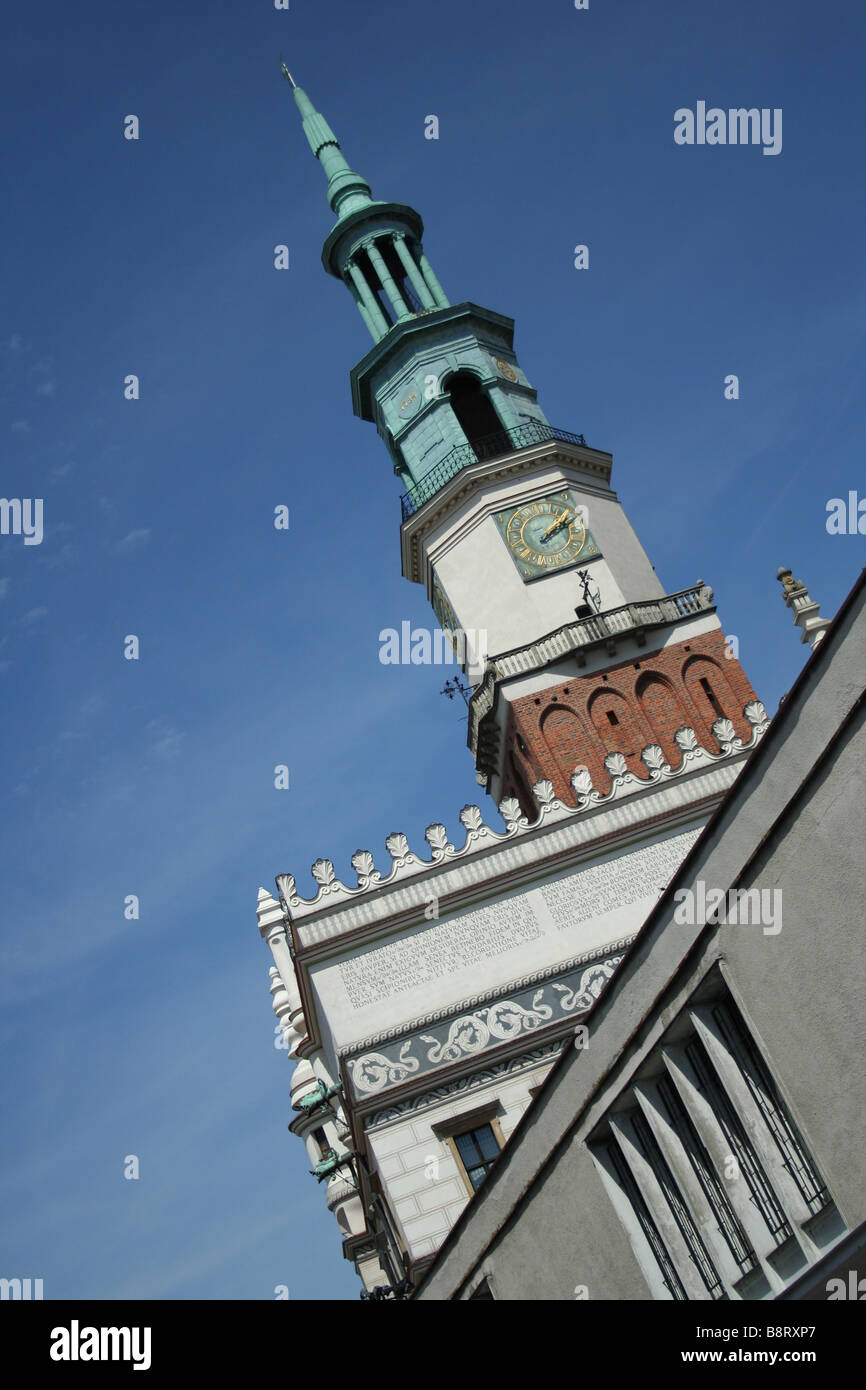 Renaissance Town Hall in the Old Square, Poznan, Lublin Voivodeship, Poland Stock Photo