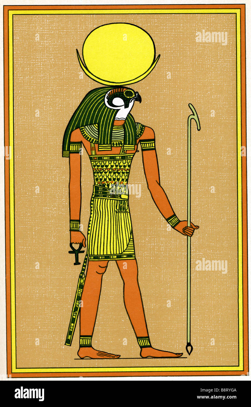Egyptian God Khonsu, also known as Khensu Stock Photo