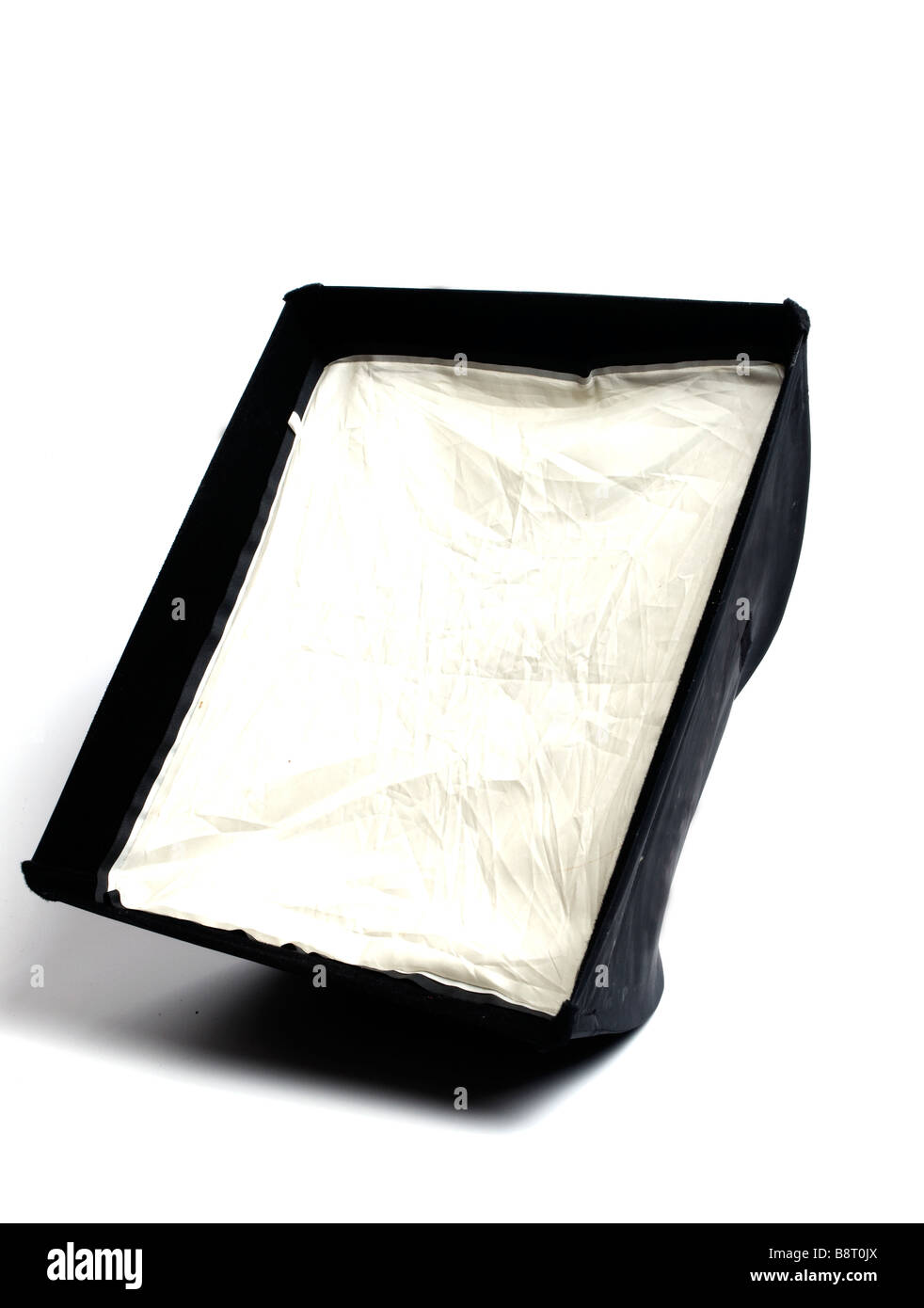 A photographer's professional soft box to modify the light on a subject. Stock Photo