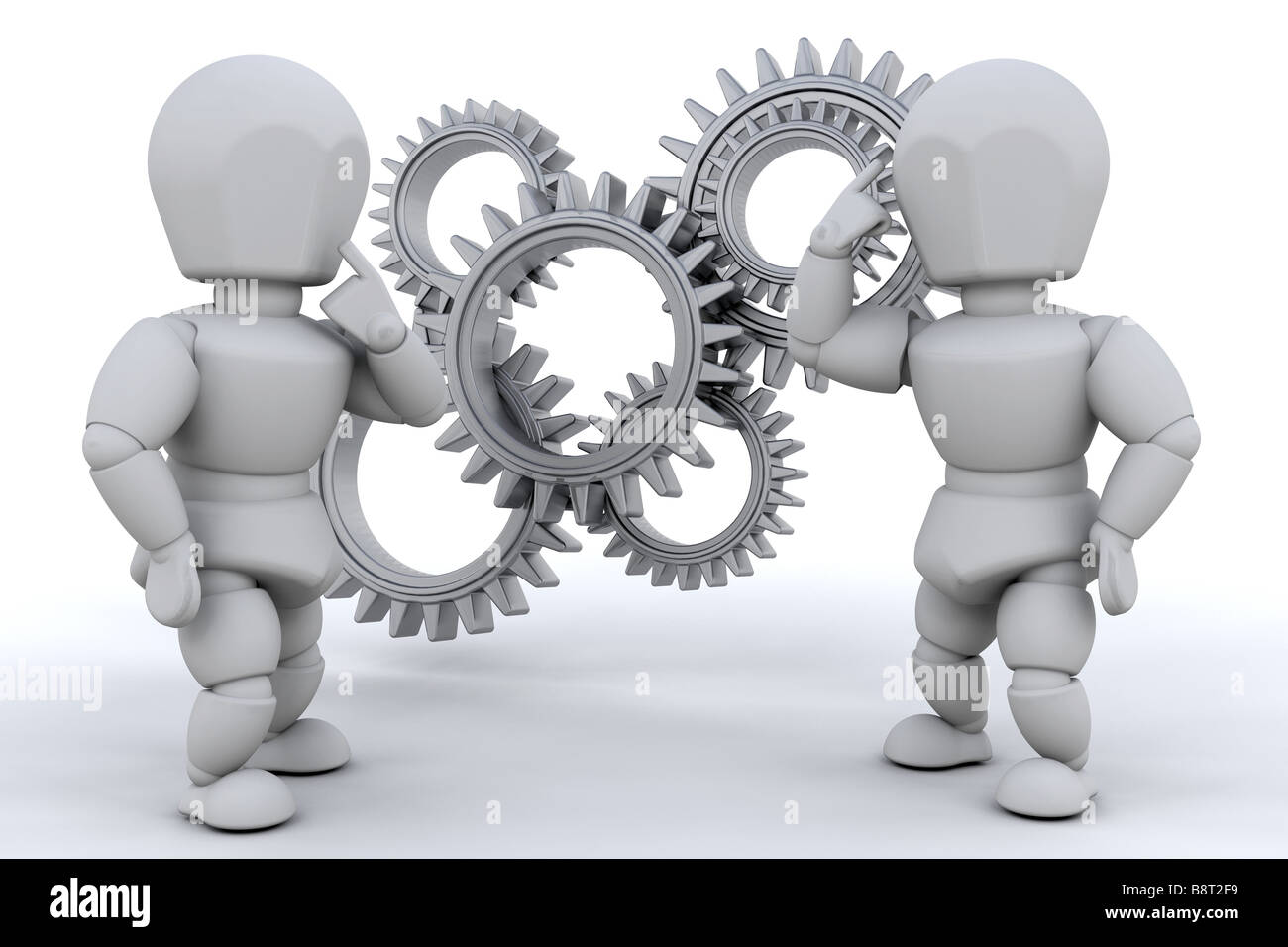Solutioning Together Working together to solve the problem Stock Photo - Alamy