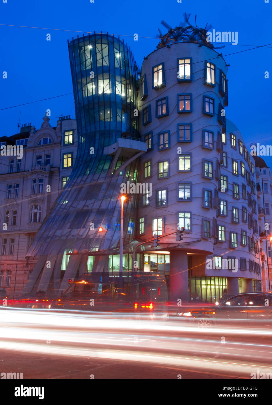 modern architecture, Dancing house, New Town, Prague, Czech Republic Stock Photo