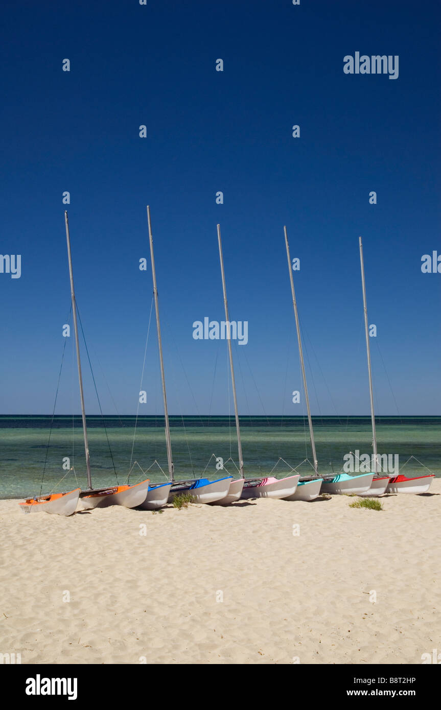 Catamarans at Dunsborough beach in Western Australia's South West Region Stock Photo