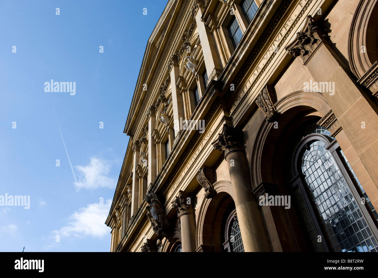 The sun glints on the Sheldonian Theatre in Oxford a Wren building where University holds meetings,degree ceremonies and concert Stock Photo