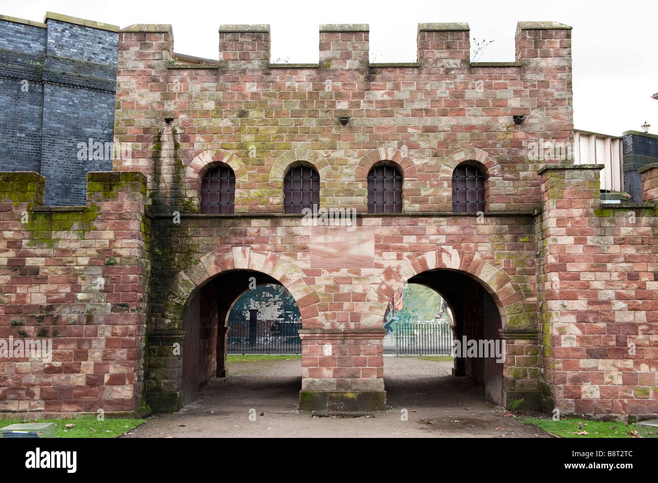 The 'North Gate' of the Roman fort at Castlefield, Manchester, England,'Great Britain' Stock Photo