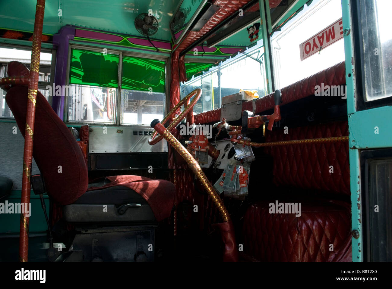 One of Panama's old Diablo Rojo buses Stock Photo